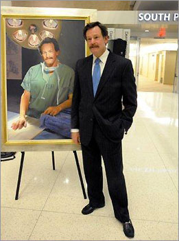 Dr. Larry Kaiser with portrait